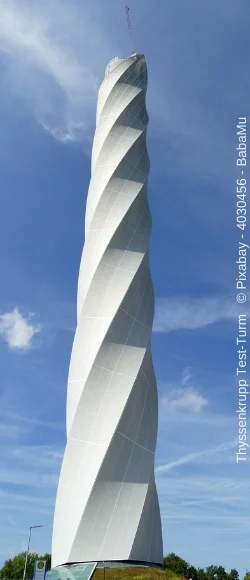 TthyssenKrupp Test-Turm in Rottweil - aus dem Artikel - Die größten börsennotierten Stahlkonzerne der Welt